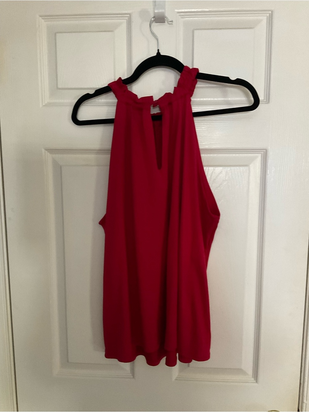 bobeau Red Ruffled Halter Tank Top - Picture 4 of 6